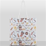 Coffee Mania Caffeine Full Print Rope Handle Tote (Large)