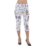 Coffee Mania Caffeine Lightweight Velour Capri Leggings 