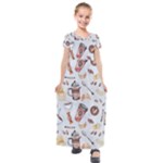 Coffee Mania Caffeine Kids  Short Sleeve Maxi Dress