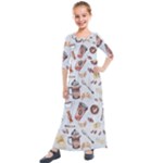 Coffee Mania Caffeine Kids  Quarter Sleeve Maxi Dress