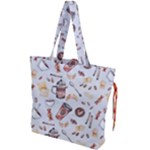 Coffee Mania Caffeine Drawstring Tote Bag