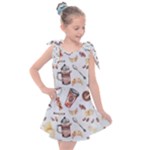 Coffee Mania Caffeine Kids  Tie Up Tunic Dress