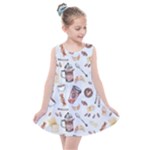 Coffee Mania Caffeine Kids  Summer Dress