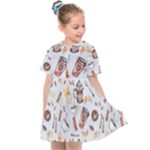 Coffee Mania Caffeine Kids  Sailor Dress