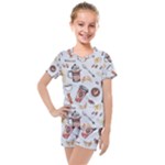 Coffee Mania Caffeine Kids  Mesh T-Shirt and Shorts Set