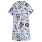 Coffee Mania Caffeine Kids  Boyleg Half Suit Swimwear