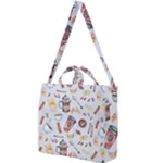 Coffee Mania Caffeine Square Shoulder Tote Bag