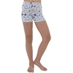 Coffee Mania Caffeine Kids  Lightweight Velour Yoga Shorts