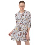 Coffee Mania Caffeine Mini Skater Shirt Dress