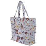 Coffee Mania Caffeine Zip Up Canvas Bag