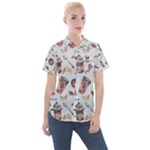 Coffee Mania Caffeine Women s Short Sleeve Pocket Shirt