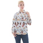 Coffee Mania Caffeine Women s Long Sleeve Pocket Shirt