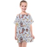 Coffee Mania Caffeine Kids  One Piece Chiffon Dress