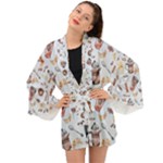 Coffee Mania Caffeine Long Sleeve Kimono