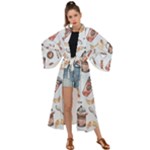 Coffee Mania Caffeine Maxi Kimono