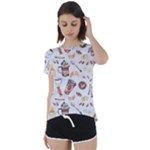 Coffee Mania Caffeine Short Sleeve Open Back T-Shirt