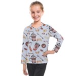 Coffee Mania Caffeine Kids  Long Mesh T-Shirt