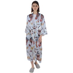 Maxi Satin Kimono 