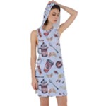 Coffee Mania Caffeine Racer Back Hoodie Dress