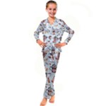 Coffee Mania Caffeine Kids  Satin Long Sleeve Pajamas Set