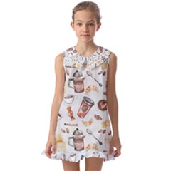 Kids  Pilgrim Collar Ruffle Hem Dress 