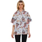 Coffee Mania Caffeine Women s Batwing Button Up Shirt