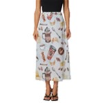 Coffee Mania Caffeine Classic Midi Chiffon Skirt