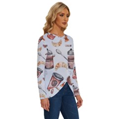 Long Sleeve Crew Neck Pullover Top 