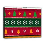 Christmas Time Pattern Christmas Ornament Canvas 14  x 11  (Stretched)