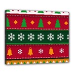 Christmas Time Pattern Christmas Ornament Canvas 20  x 16  (Stretched)