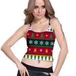 Christmas Time Pattern Christmas Ornament Spaghetti Strap Bra Top