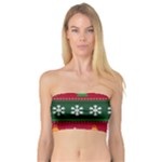 Christmas Time Pattern Christmas Ornament Bandeau Top