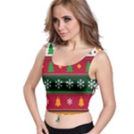 Christmas Time Pattern Christmas Ornament Crop Top