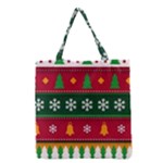 Christmas Time Pattern Christmas Ornament Grocery Tote Bag