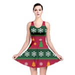 Christmas Time Pattern Christmas Ornament Reversible Skater Dress