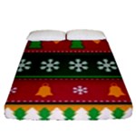 Christmas Time Pattern Christmas Ornament Fitted Sheet (Queen Size)