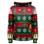 Christmas Time Pattern Christmas Ornament Women s Pullover Hoodie