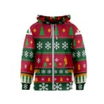 Christmas Time Pattern Christmas Ornament Kids  Zipper Hoodie