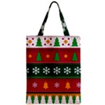 Christmas Time Pattern Christmas Ornament Zipper Classic Tote Bag