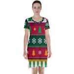 Christmas Time Pattern Christmas Ornament Short Sleeve Nightdress