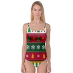 Christmas Time Pattern Christmas Ornament Camisole Leotard 