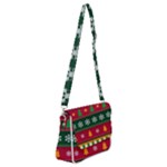 Christmas Time Pattern Christmas Ornament Shoulder Bag with Back Zipper