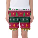 Christmas Time Pattern Christmas Ornament Women s Basketball Shorts