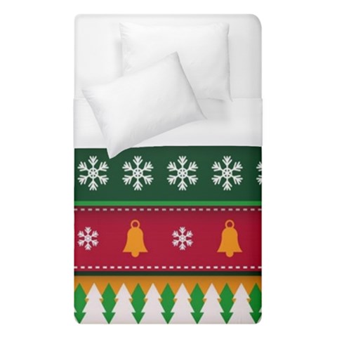 Christmas Time Pattern Christmas Ornament Duvet Cover (Single Size) from ArtsNow.com