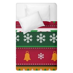 Christmas Time Pattern Christmas Ornament Duvet Cover Double Side (Single Size) from ArtsNow.com