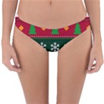 Christmas Time Pattern Christmas Ornament Reversible Hipster Bikini Bottoms