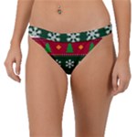 Christmas Time Pattern Christmas Ornament Band Bikini Bottoms