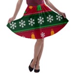 Christmas Time Pattern Christmas Ornament A-line Skater Skirt