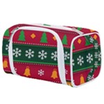 Christmas Time Pattern Christmas Ornament Toiletries Pouch