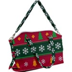 Christmas Time Pattern Christmas Ornament Canvas Crossbody Bag